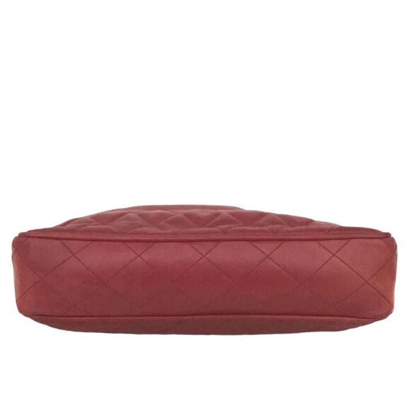 CHANEL RED QUILTED LAMBSKIN LEATHER CHAIN SHOULDER TOTE BAG 1F7896 - Picture 7 of 12